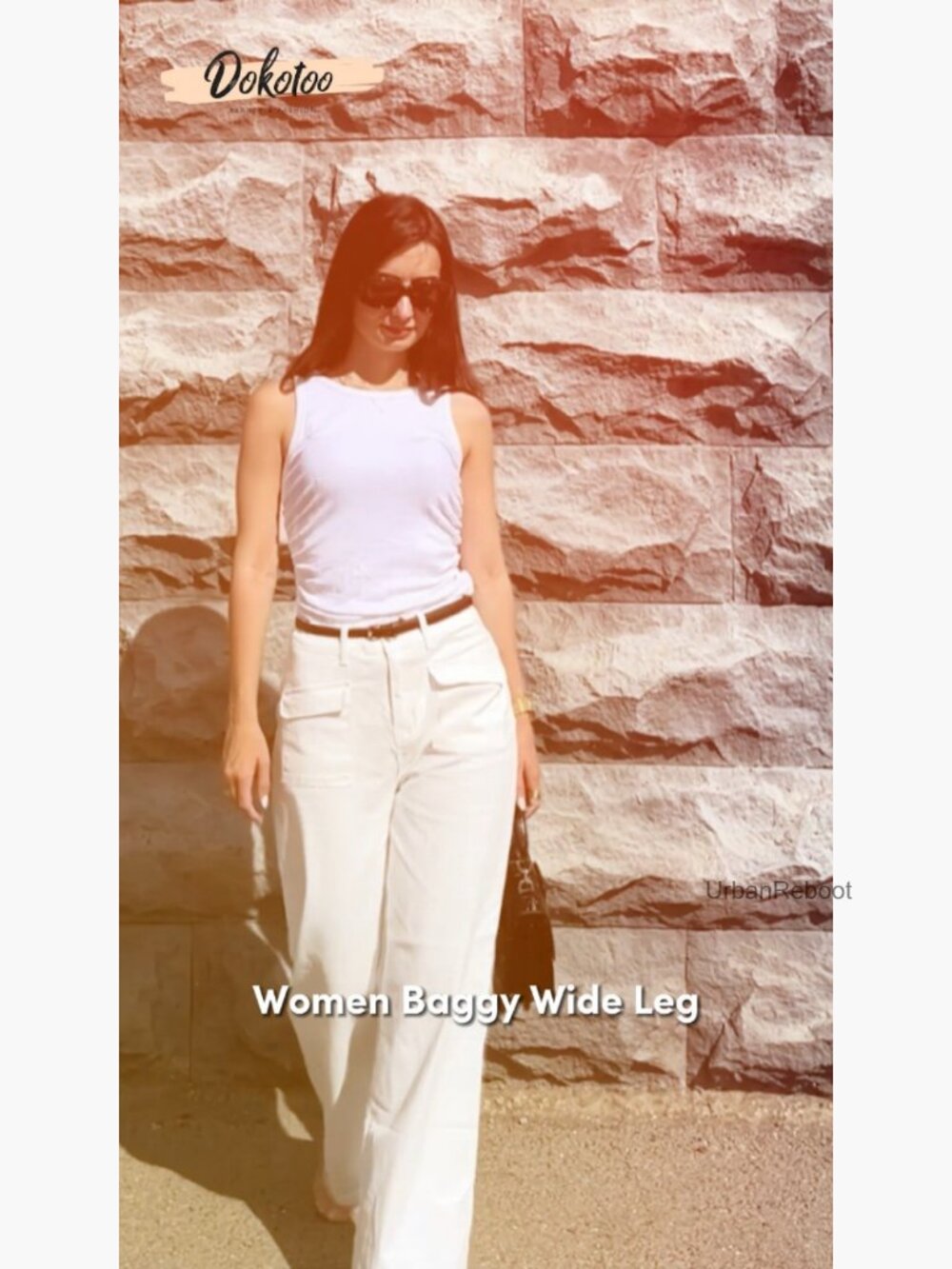 Cargo Baggy Wide Leg High Waist Casual Stretch Pants - Picture 7 of 7